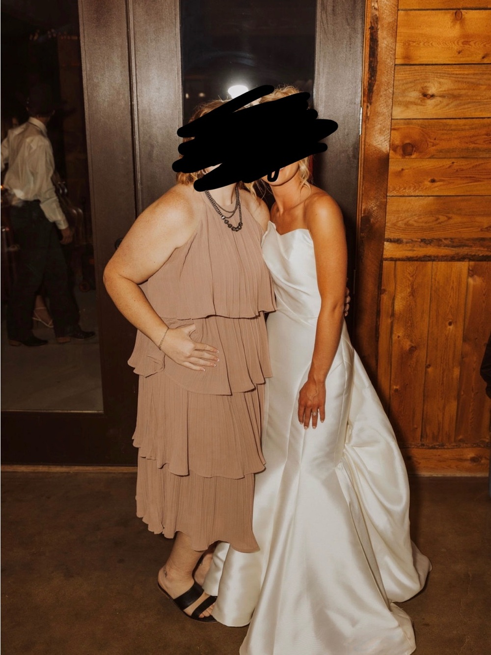 Elegant Tiered Brown Dress
